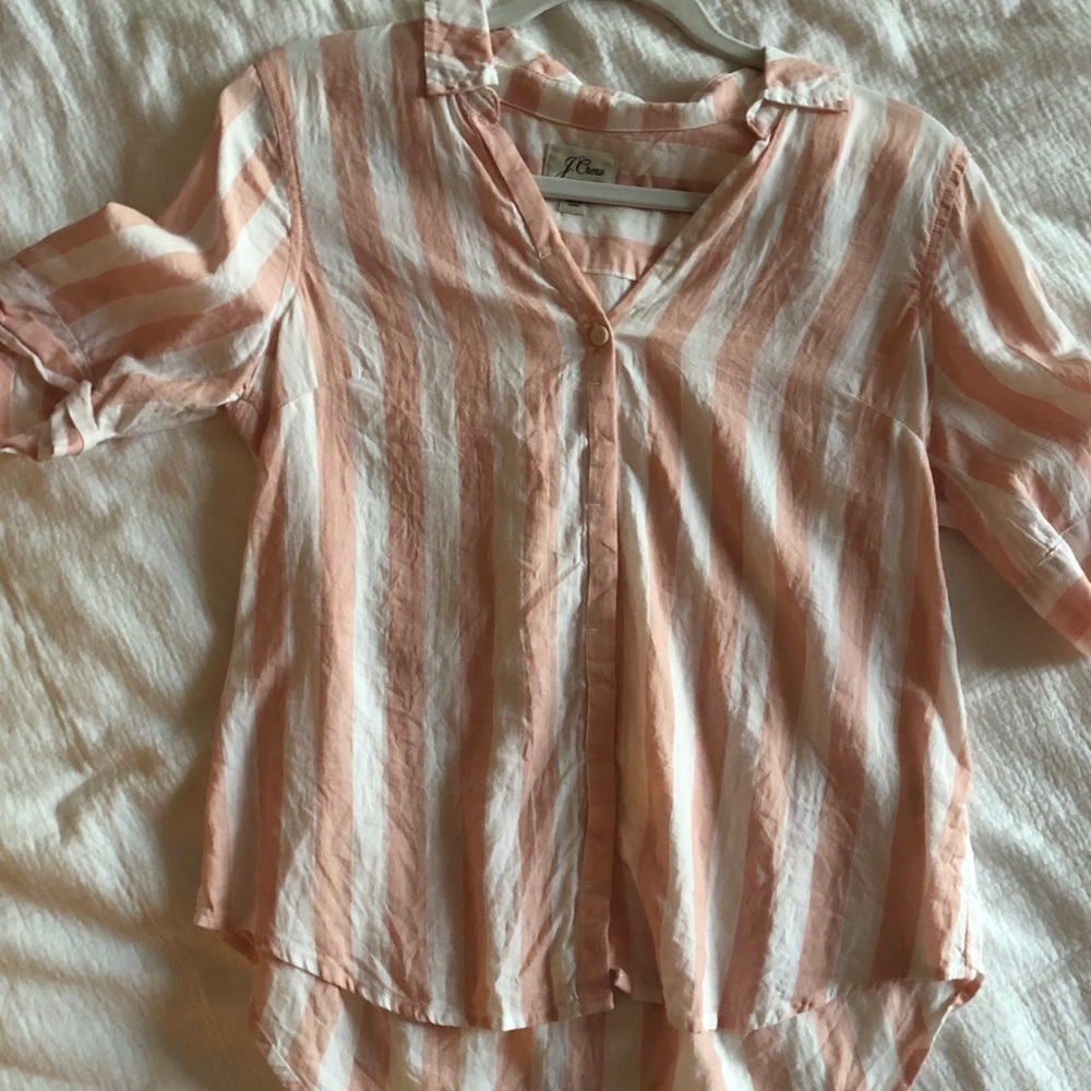 JCREW button up striped top